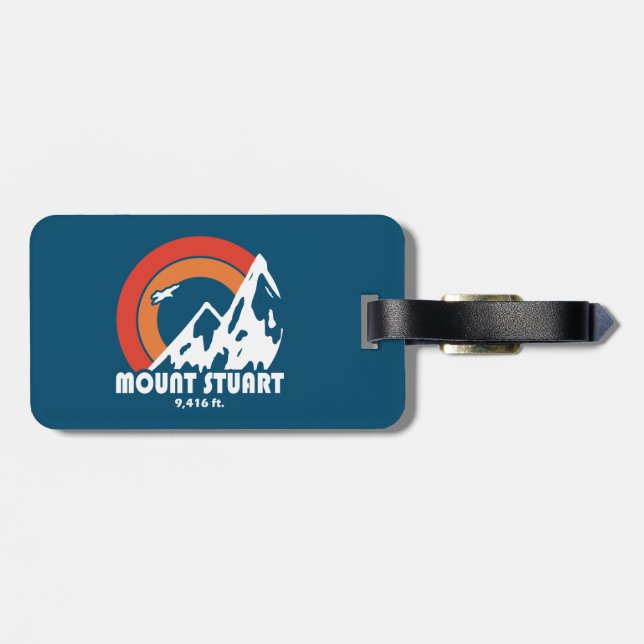 Mount Stuart Washington Sun Eagle Luggage Tag (Back Horizontal)