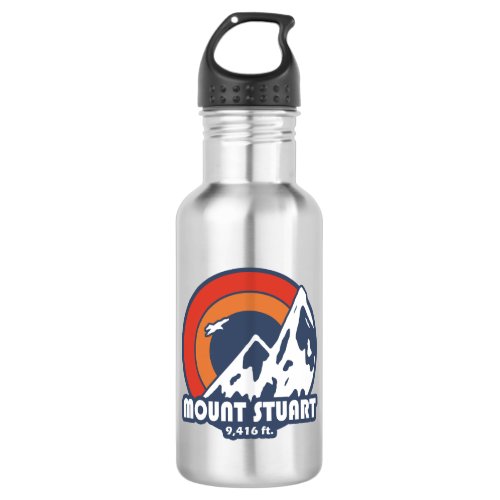 Mount Stuart Washington Sun Eagle Stainless Steel Water Bottle