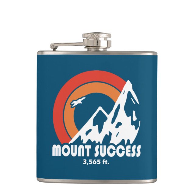 Mount Success New Hampshire Sun Eagle Flask (Front)
