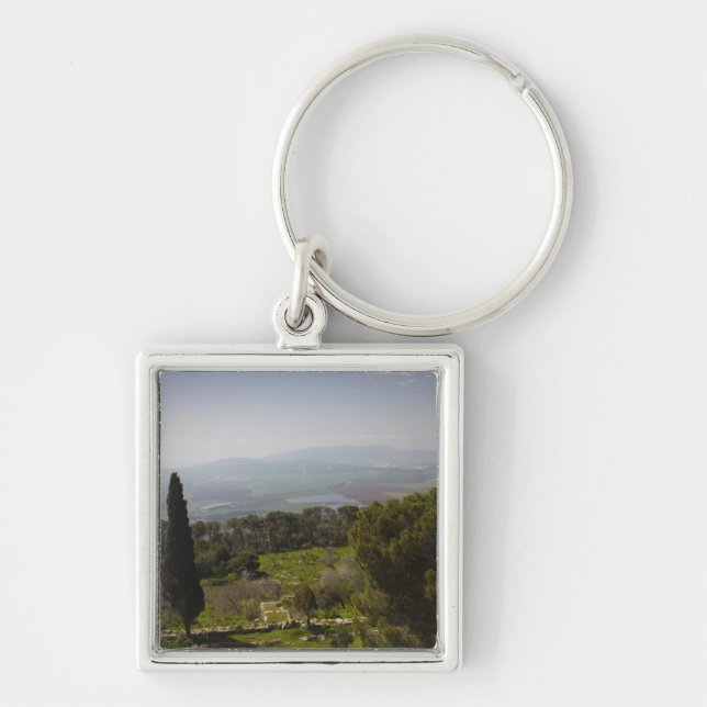 Mount Tabor, site of biblical transfiguration Keychain (Front)