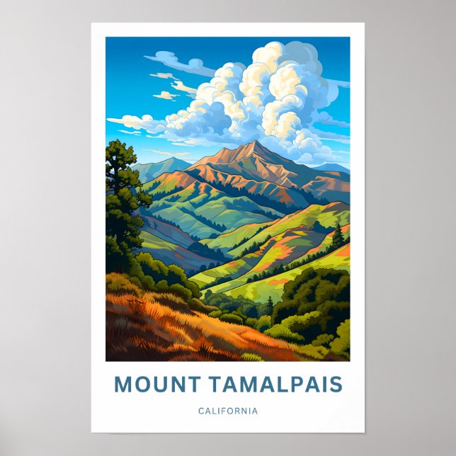 Mount Tamalpais California Travel Print (Front)