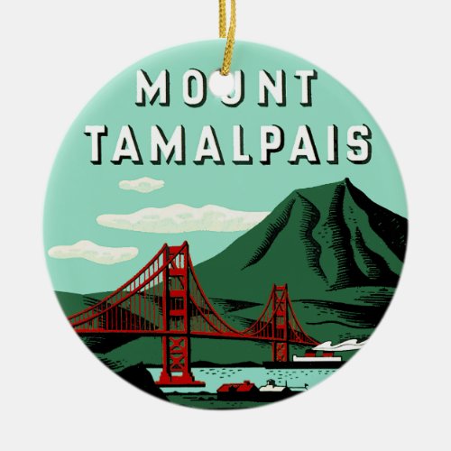 Mount Tamalpais Christmas Ornament