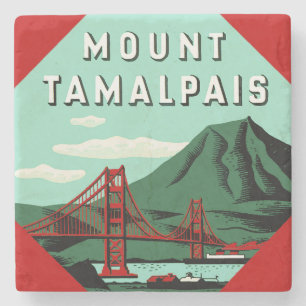 Mount Tamalpais Christmas Ornament Stone Coaster