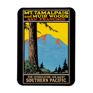 Mount Tamalpais Poster Note Card Magnet