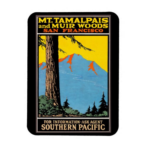 Mount Tamalpais Poster Note Card Magnet