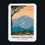 Mount Tamalpais State Park California Vintage Magnet<br><div class="desc">Mount Tamalpais State Park vector artwork design. Much of Mount Tamalpais is protected within public lands such as Mount Tamalpais State Park.</div>