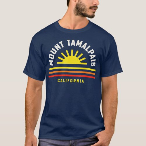 Mount Tamalpais State Park Retro Vintage Stripes T_Shirt