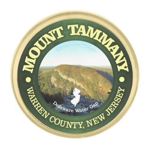 Mount Tammany Gold Finish Lapel Pin