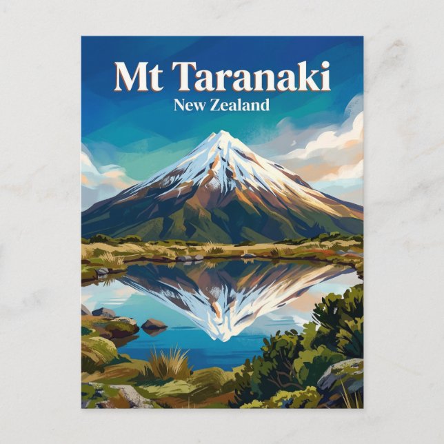 Mount Taranaki New Zealand Postcard (Front)
