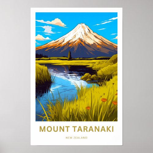 Mount Taranaki New Zealand Travel Print