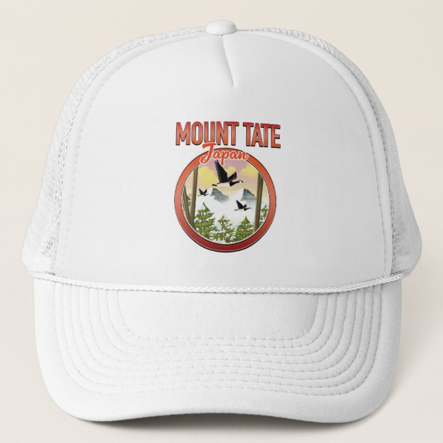 Mount Tate Japan travel logo Trucker Hat (Front)
