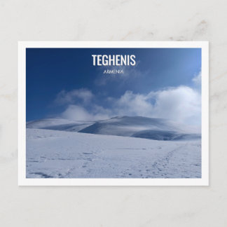 Mount Teghenis Snowy Peak Custom Postcard