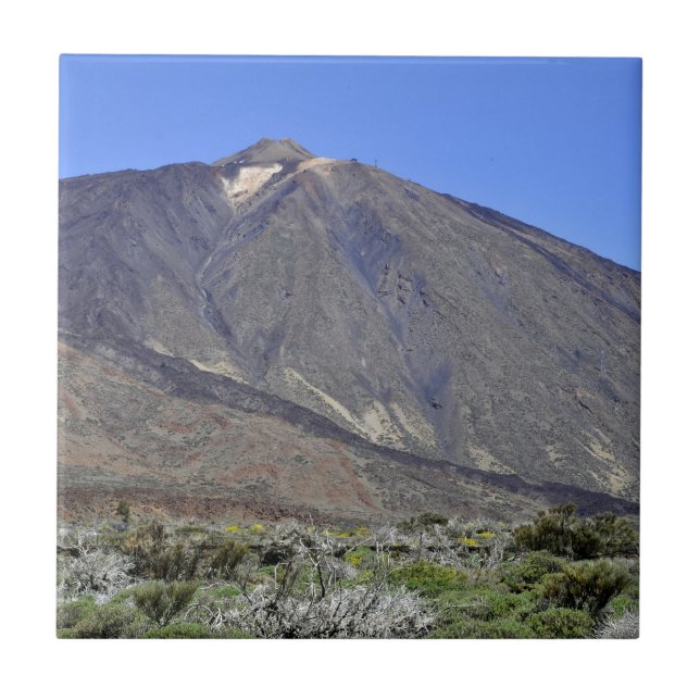 Mount Teide at Tenerife Ceramic Tile (Front)