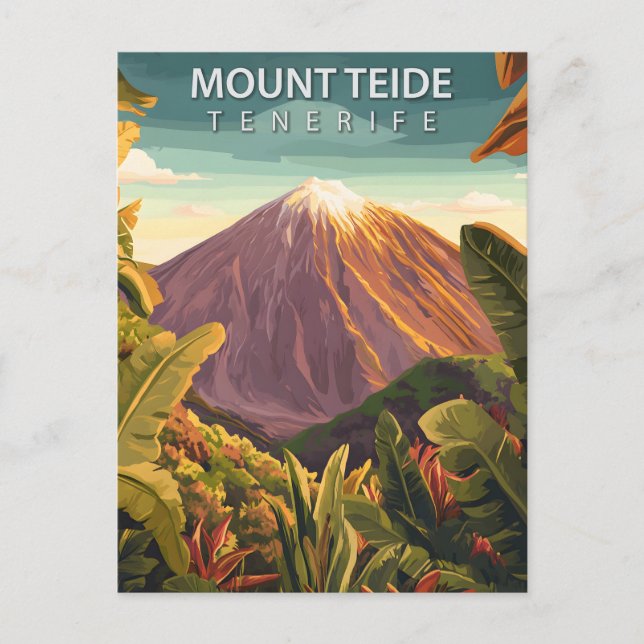Mount Teide Tenerife Vintage Travel Postcard (Front)