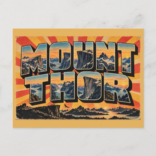 Mount Thor NU World's Tallest Cliff Art Postcard