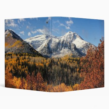Mount Timpanogos In Autumn Utah Mountains 3 Ring Binder by PhotographyTKDesigns at Zazzle