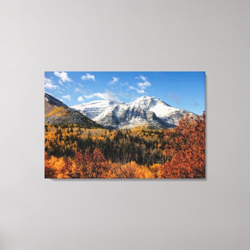 Mount Timpanogos in Autumn Utah Mountains Canvas Print