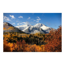 Mount Timpanogos in Autumn Utah Mountains