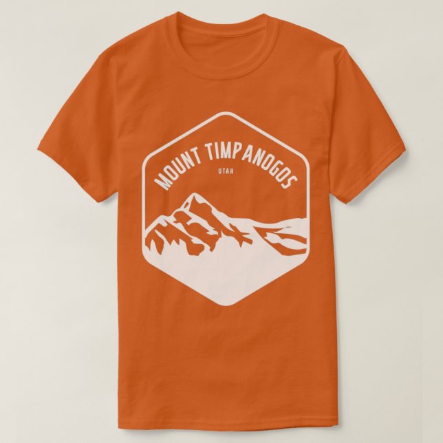 Mount Timpanogos Utah Mountaineer T-Shirt (Design Front)