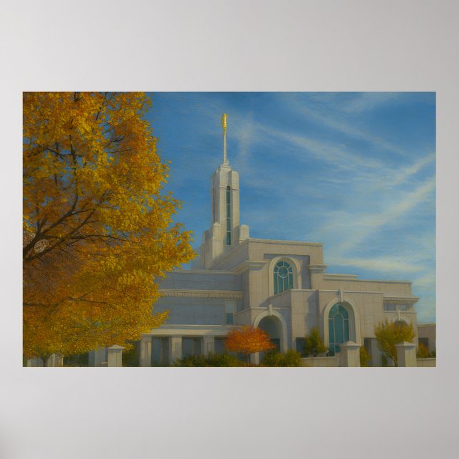 Mount Timpanogos Utah Temple Painting™ LDS Poster (Front)