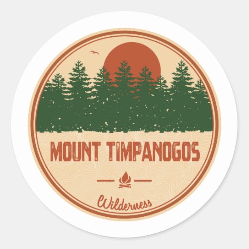 Mount Timpanogos Wilderness Utah Classic Round Sticker