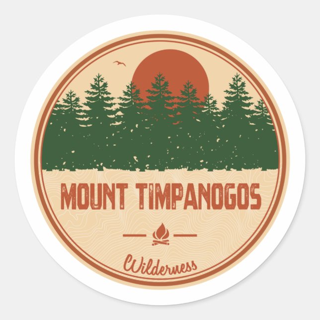 Mount Timpanogos Wilderness Utah Classic Round Sticker (Front)