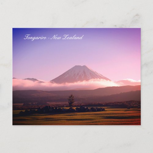 Mount Tongariro Vulcano New Zealand  Travel Postcard