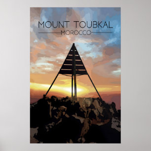 Mount Toubkal Morocco Travel Poster
