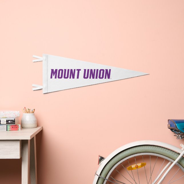 Mount Union Text Pennant Flag (Front)