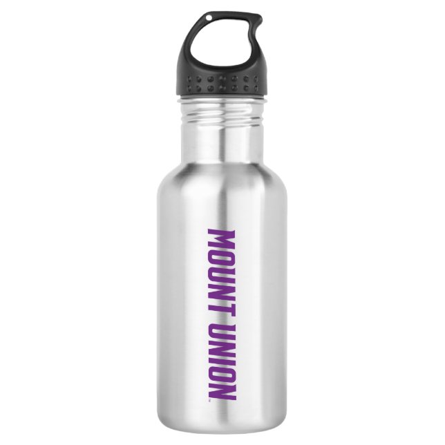 Mount Union Text Stainless Steel Water Bottle (Front)