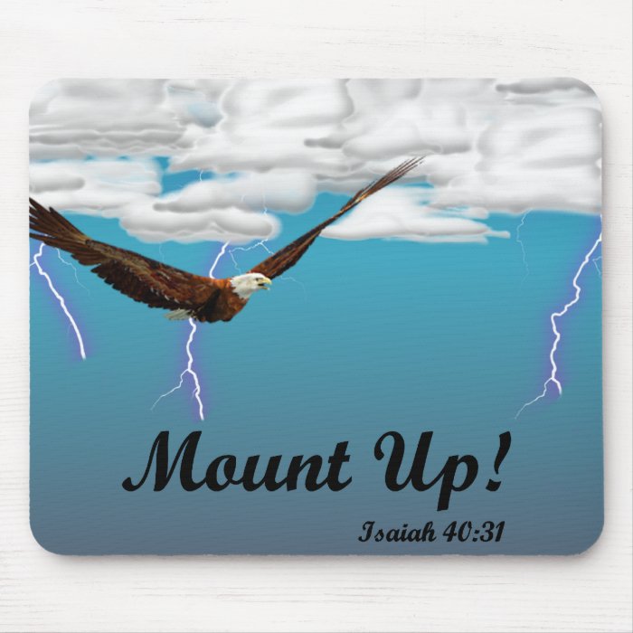 Mount Up on Eagle's Wings Inspirational Mouse Pad