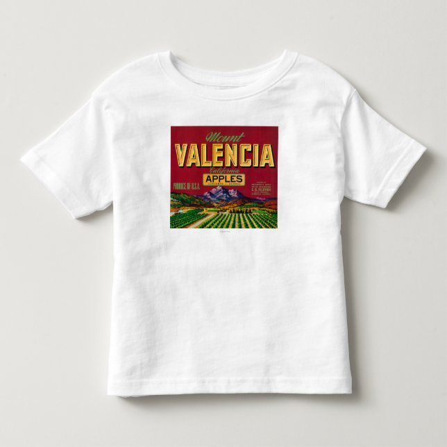 Mount Valencia Apple Label - Watsonville, CA Toddler T-shirt (Front)