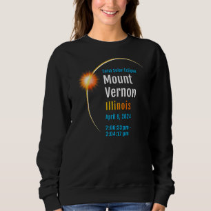 Mount Vernon Illinois Il Total Solar Eclipse 2024  Sweatshirt