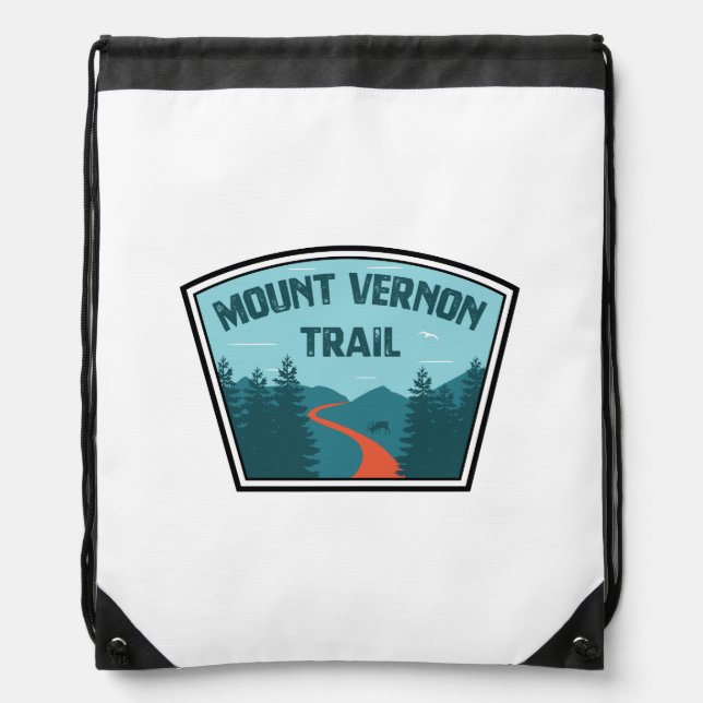 Mount Vernon Trail Drawstring Bag (Front)