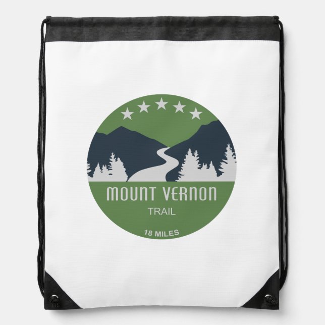 Mount Vernon Trail Drawstring Bag (Front)