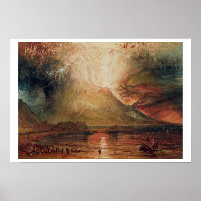 Mount Vesuvius in Eruption, 1817 (w/c on paper) Poster (Front)