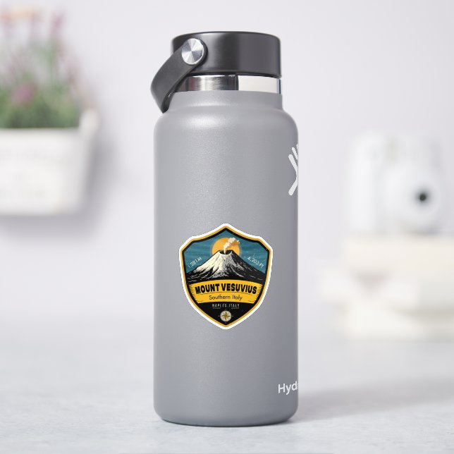 Mount Vesuvius , Naples, Italy Sticker (HydroFlask)