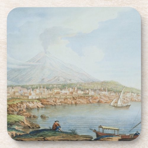 Mount Vesuvius plate 36 from Campi Phlegraei Ob Coaster