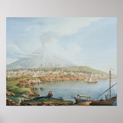 Mount Vesuvius plate 36 from Campi Phlegraei Ob Poster