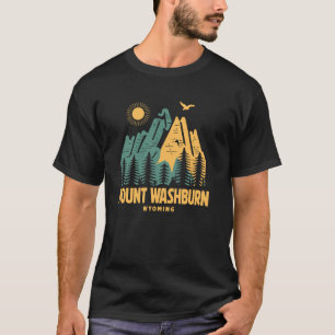 Mount Washburn Mountains Wyoming Hiking Outdoors V T-Shirt