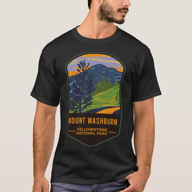 Mount Washburn Yellowstone National Park T-Shirt (Front)