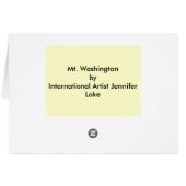 Mount Washington At Sunset Cards (Back Horizontal)