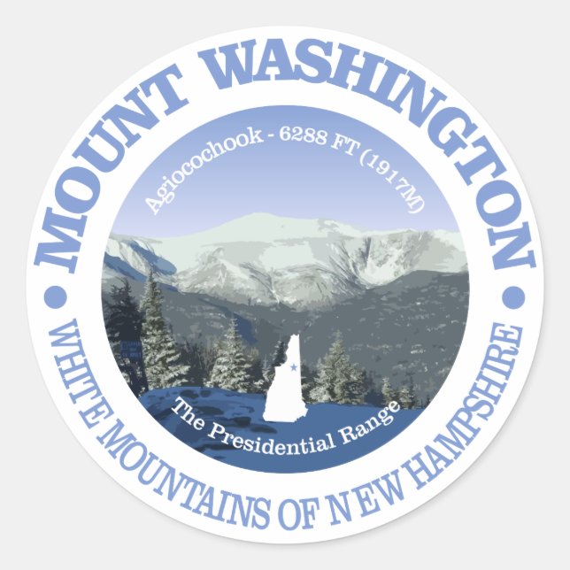 Mount Washington Classic Round Sticker (Front)