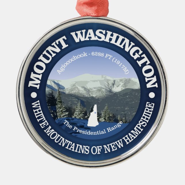 Mount Washington Metal Ornament (Front)