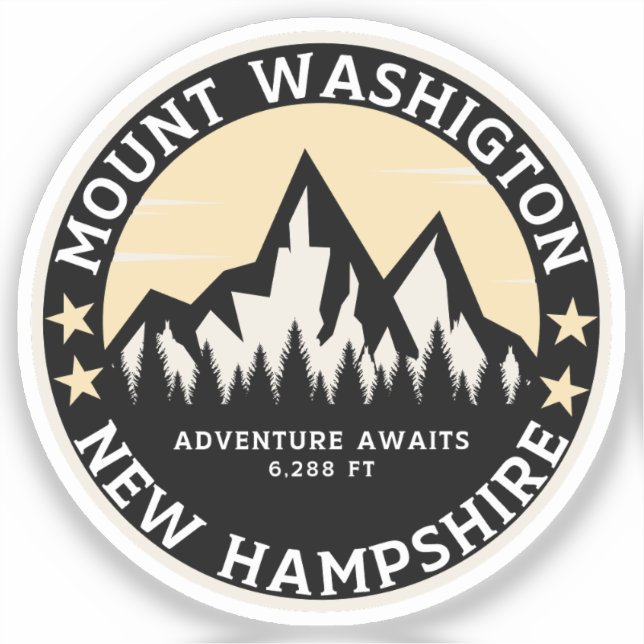 Mount Washington Mountain Souvenir Mount Washingto Sticker (Front)