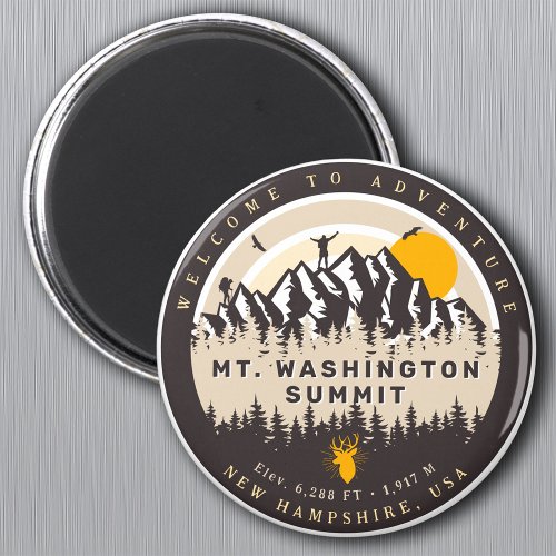 Mount Washington New Hampshire Hike Camping Magnet