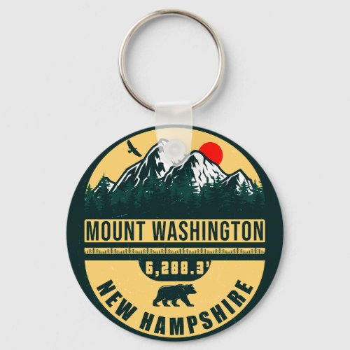 Mount Washington new Hampshire _ Hiking Camping Keychain