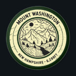 Mount Washington New Hampshire Hiking Skiing Retro Magnet<br><div class="desc">Mount Greylock done in a vintage,  distressed style emblem with elevation details.</div>