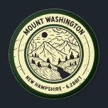 Mount Washington New Hampshire Hiking Skiing Retro Magnet<br><div class="desc">Mount Greylock done in a vintage,  distressed style emblem with elevation details.</div>