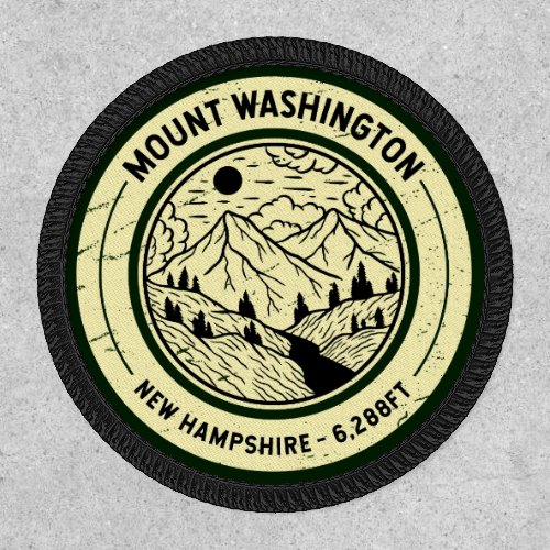 Mount Washington New Hampshire Hiking Skiing Retro Patch